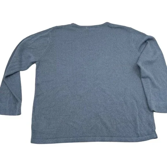 Alfred Dunner XL Beaded‎ Blue Sweater 78% Acrylic 22% Nylon Long Sleeve Women's - Picture 4 of 4